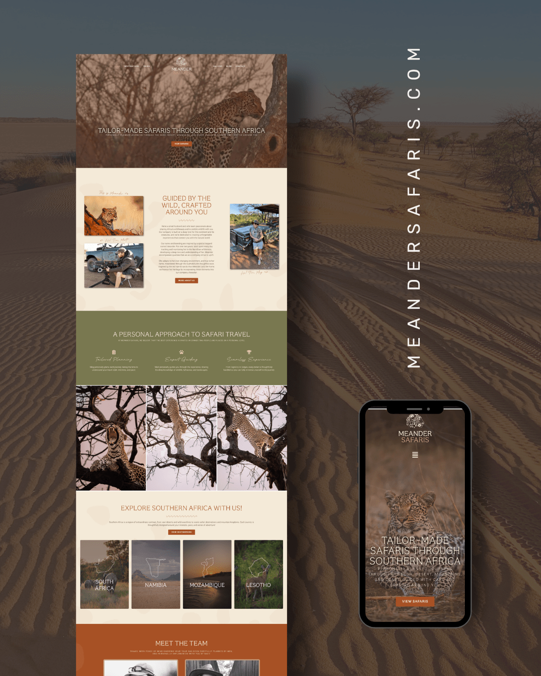 Meander Safaris Website